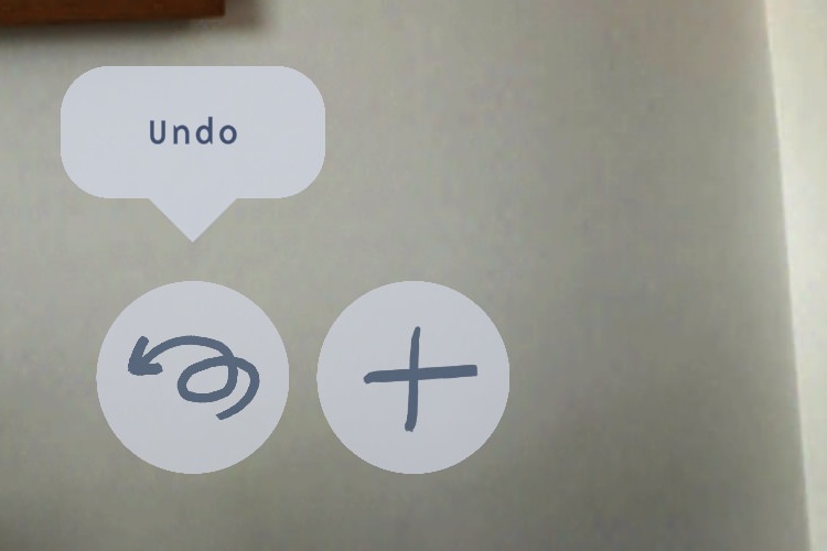 moonmoons AR screenshot of undo button